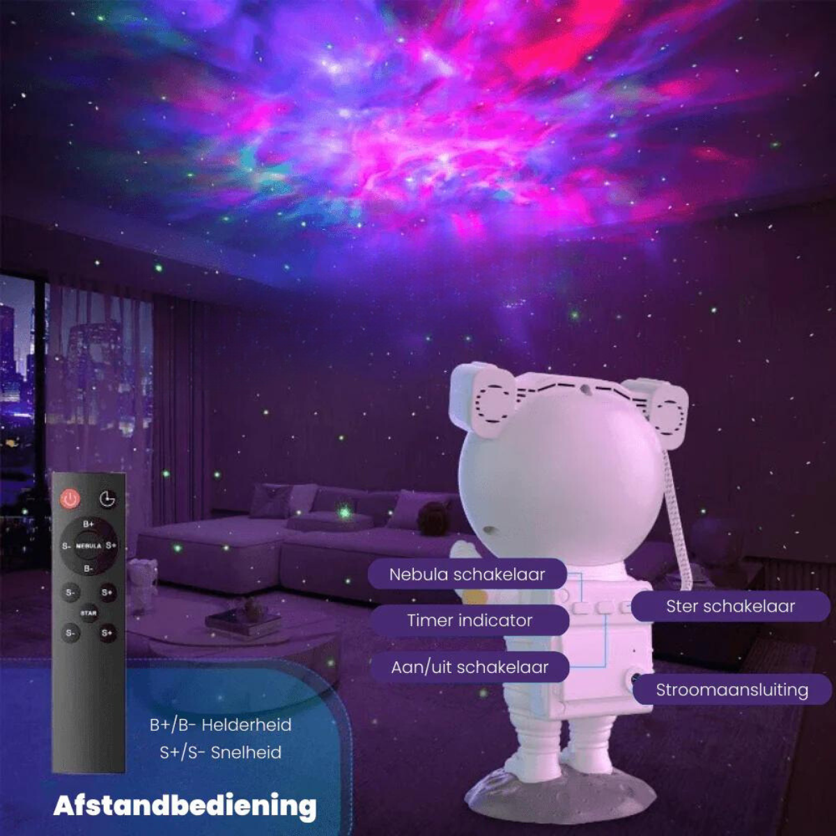 Spacebuddy Galaxy - Projecteur de ciel étoilé et galaxie