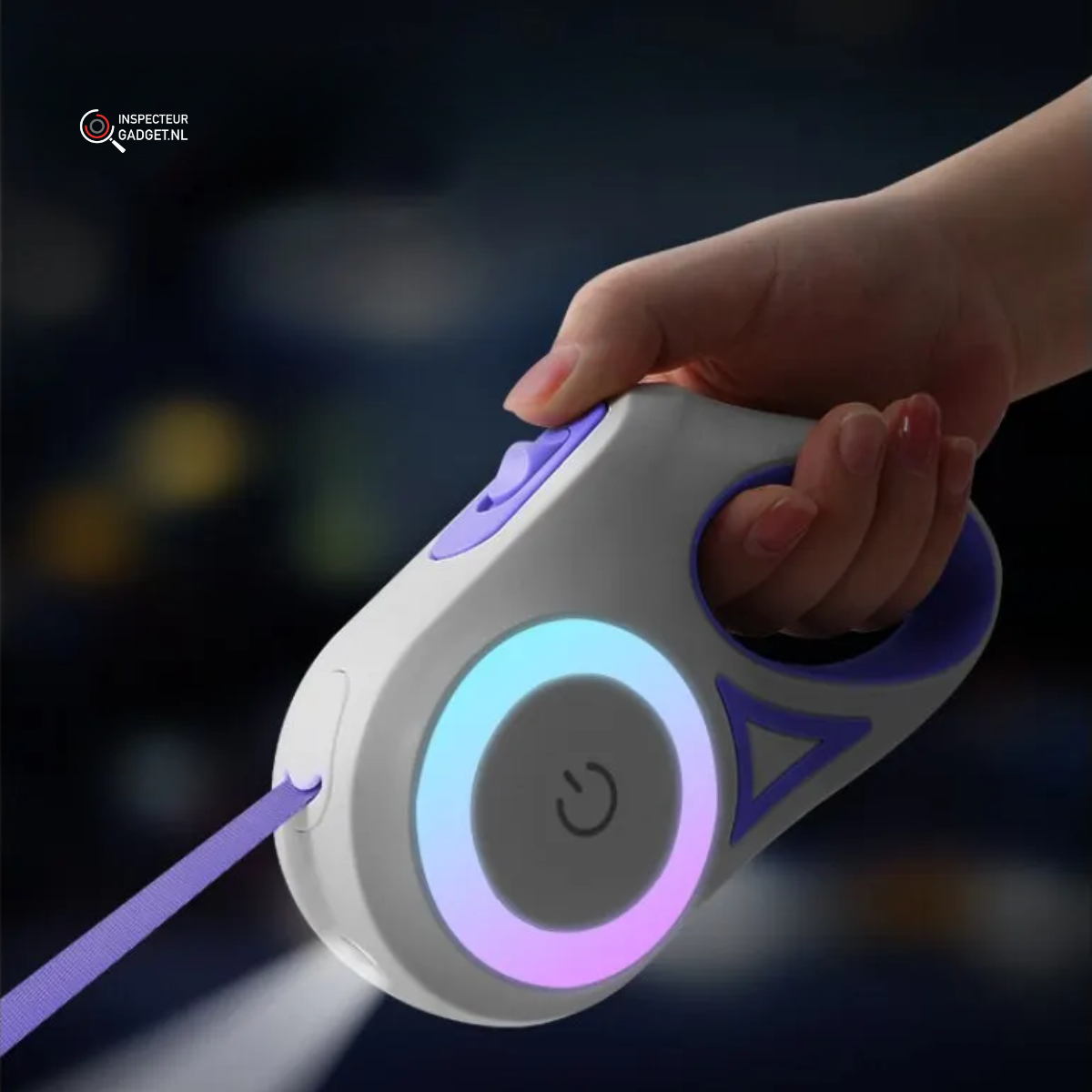 Laisse pour Chien - Enrouleur Automatique avec Lumière LED Intégrée