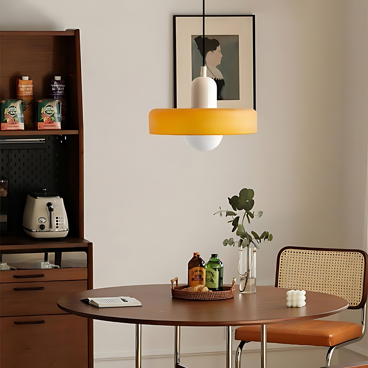 Celeste Élégance - Metal and Glass Pendant Light