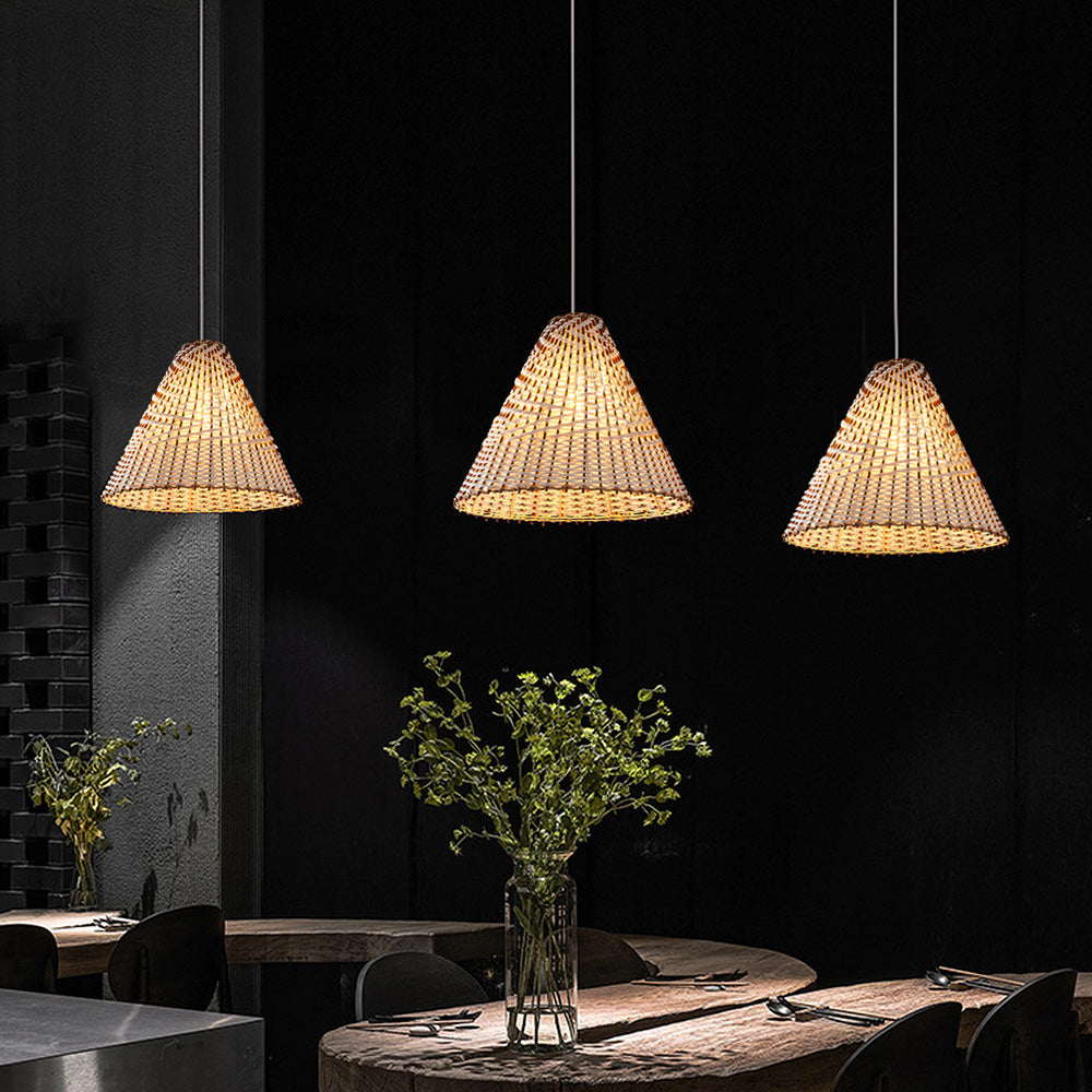 BohoWick - Handwoven Rattan Pendant Light for Boho Chic Interiors