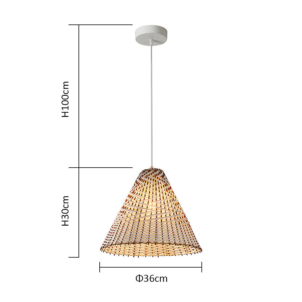 BohoWick - Handwoven Rattan Pendant Light for Boho Chic Interiors