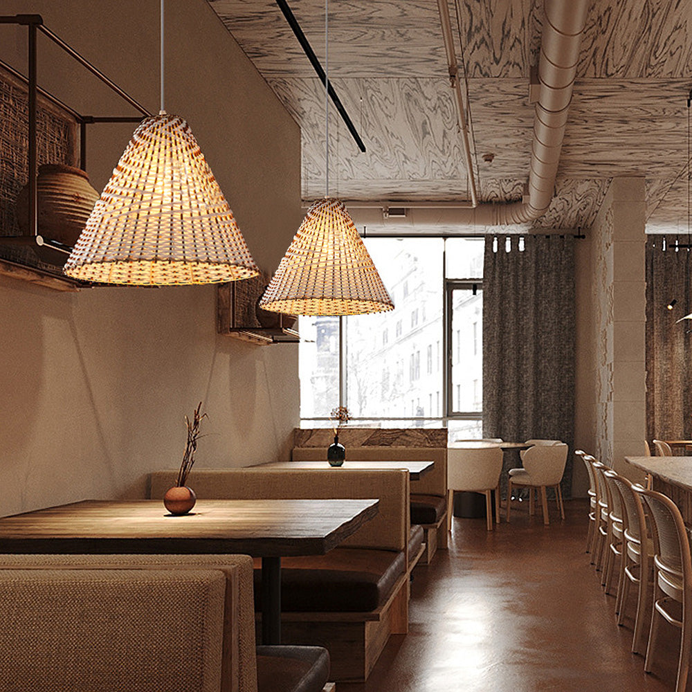 BohoWick - Handwoven Rattan Pendant Light for Boho Chic Interiors
