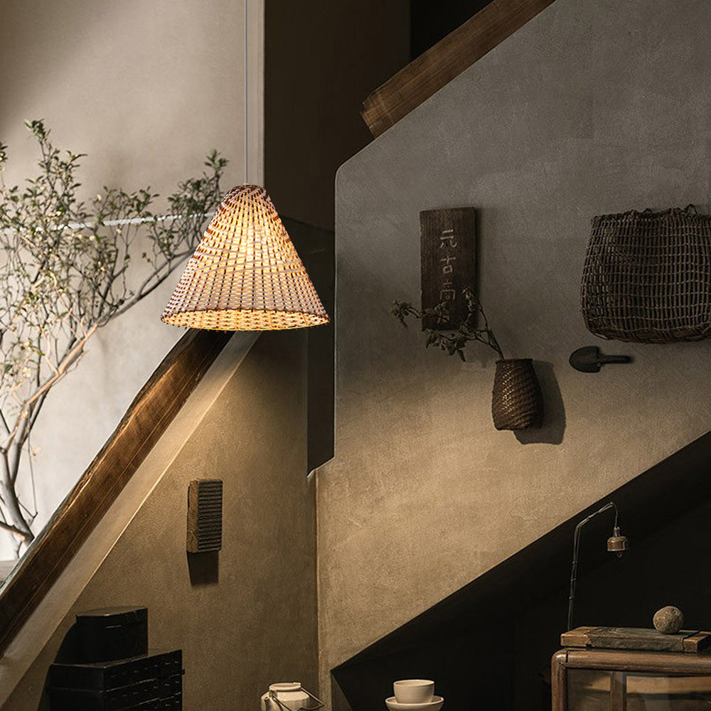 BohoWick - Handwoven Rattan Pendant Light for Boho Chic Interiors