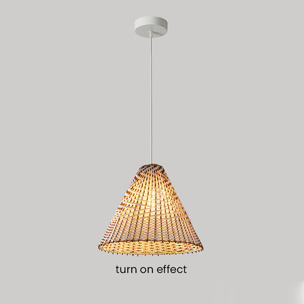 BohoWick - Handwoven Rattan Pendant Light for Boho Chic Interiors
