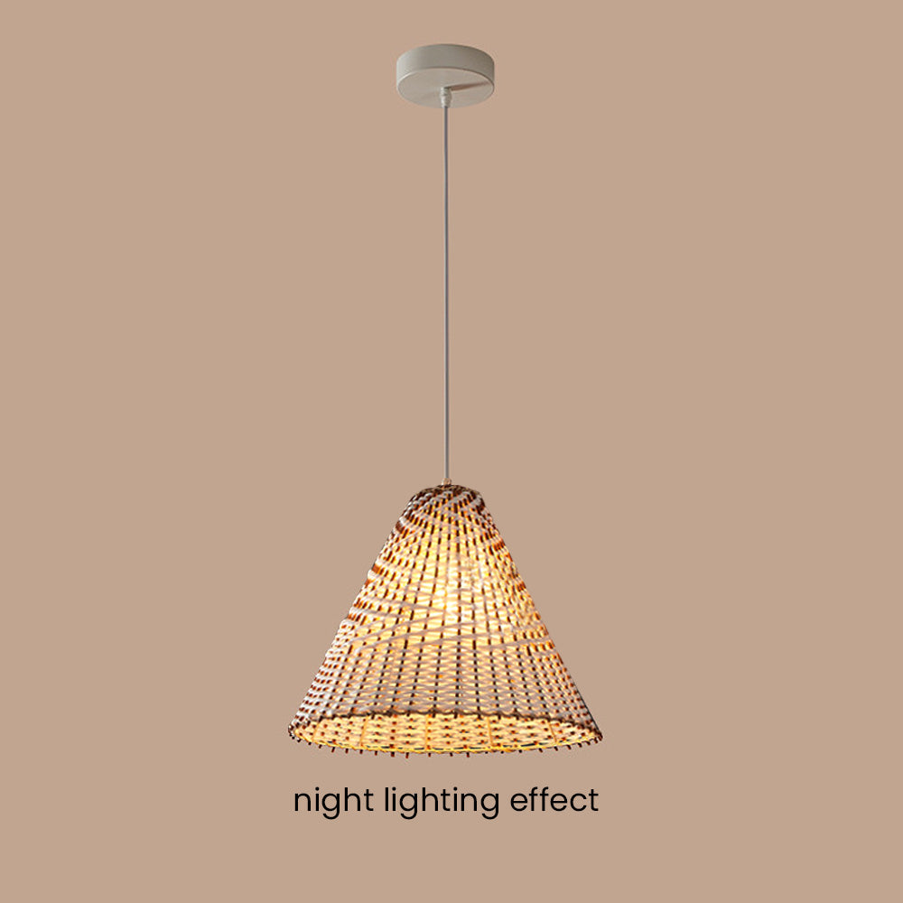 BohoWick - Handwoven Rattan Pendant Light for Boho Chic Interiors