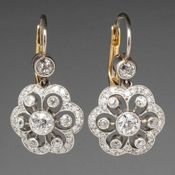 Elena - Boucles d'oreilles mandala cristal vintage