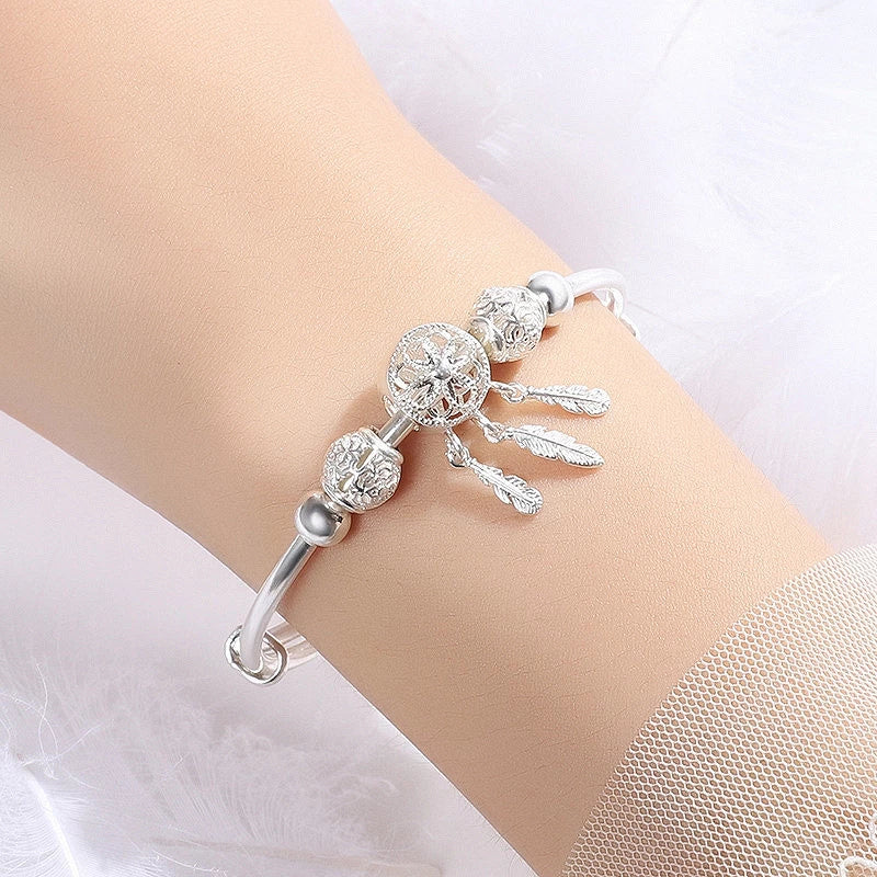 Lisa - Bracelet attrape-rêves en argent 925 réglable