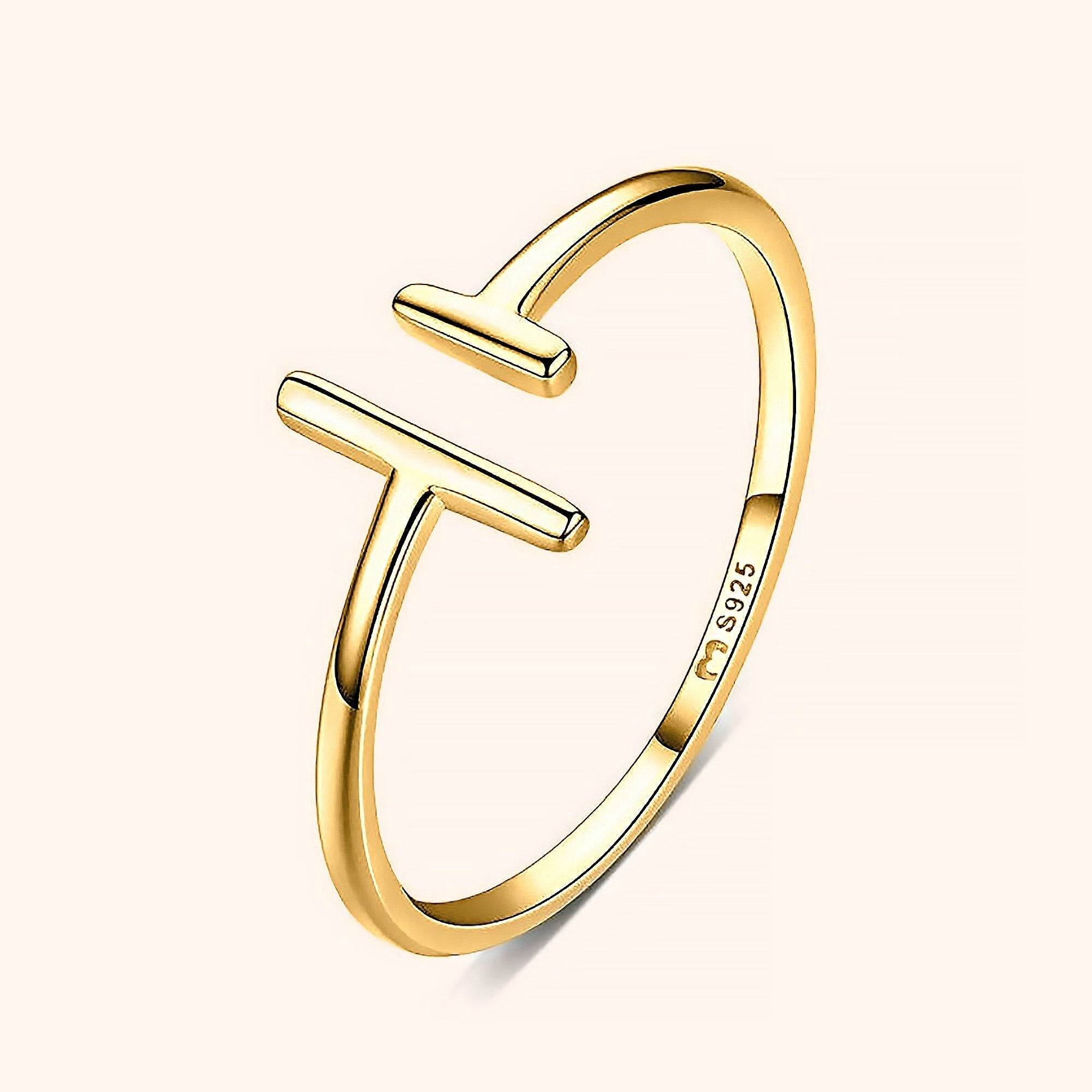 Aureos - Elegant Adjustable Open Silver Ring