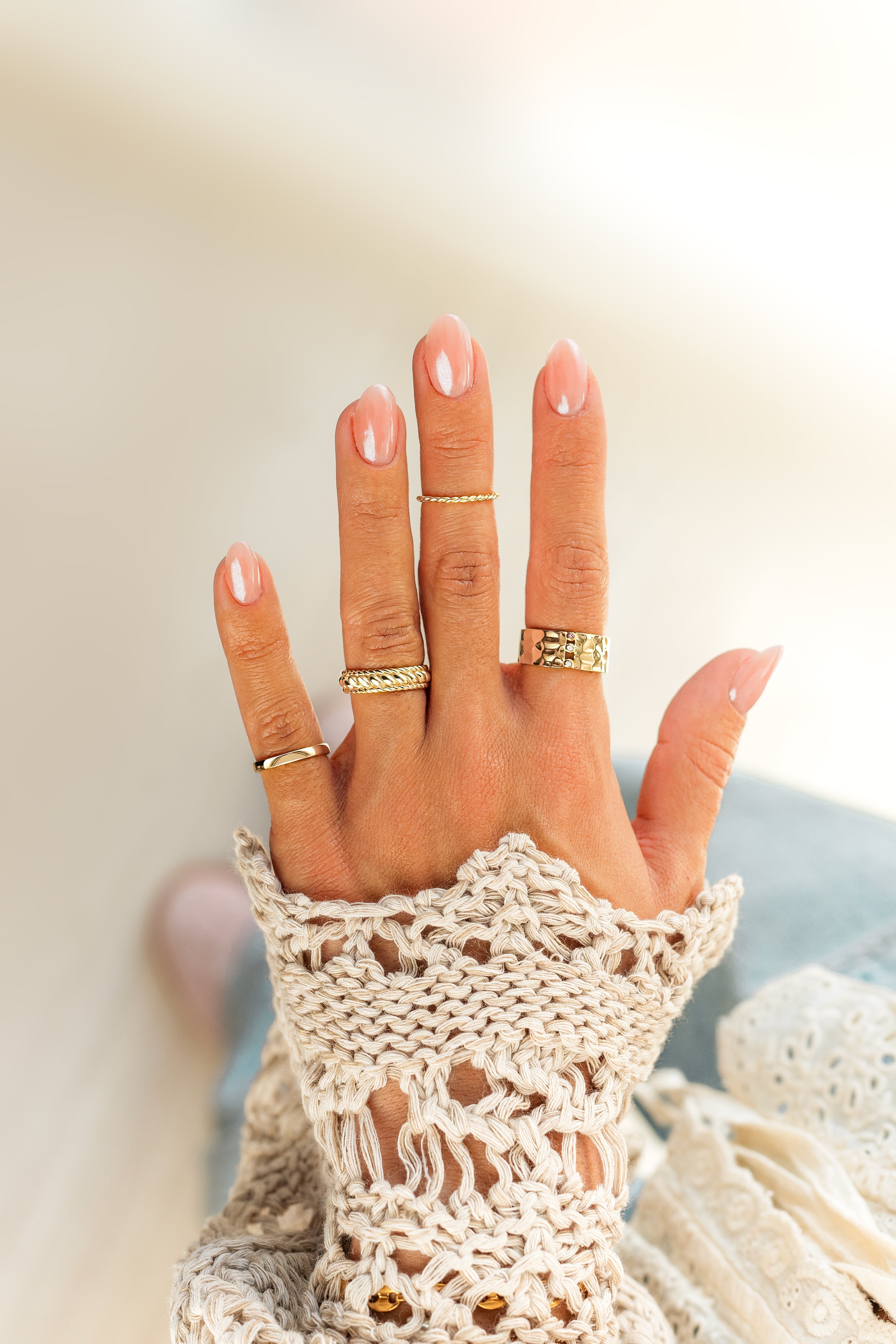 Nadine - Wide Silver 925 Ring with 18K Gold Plating