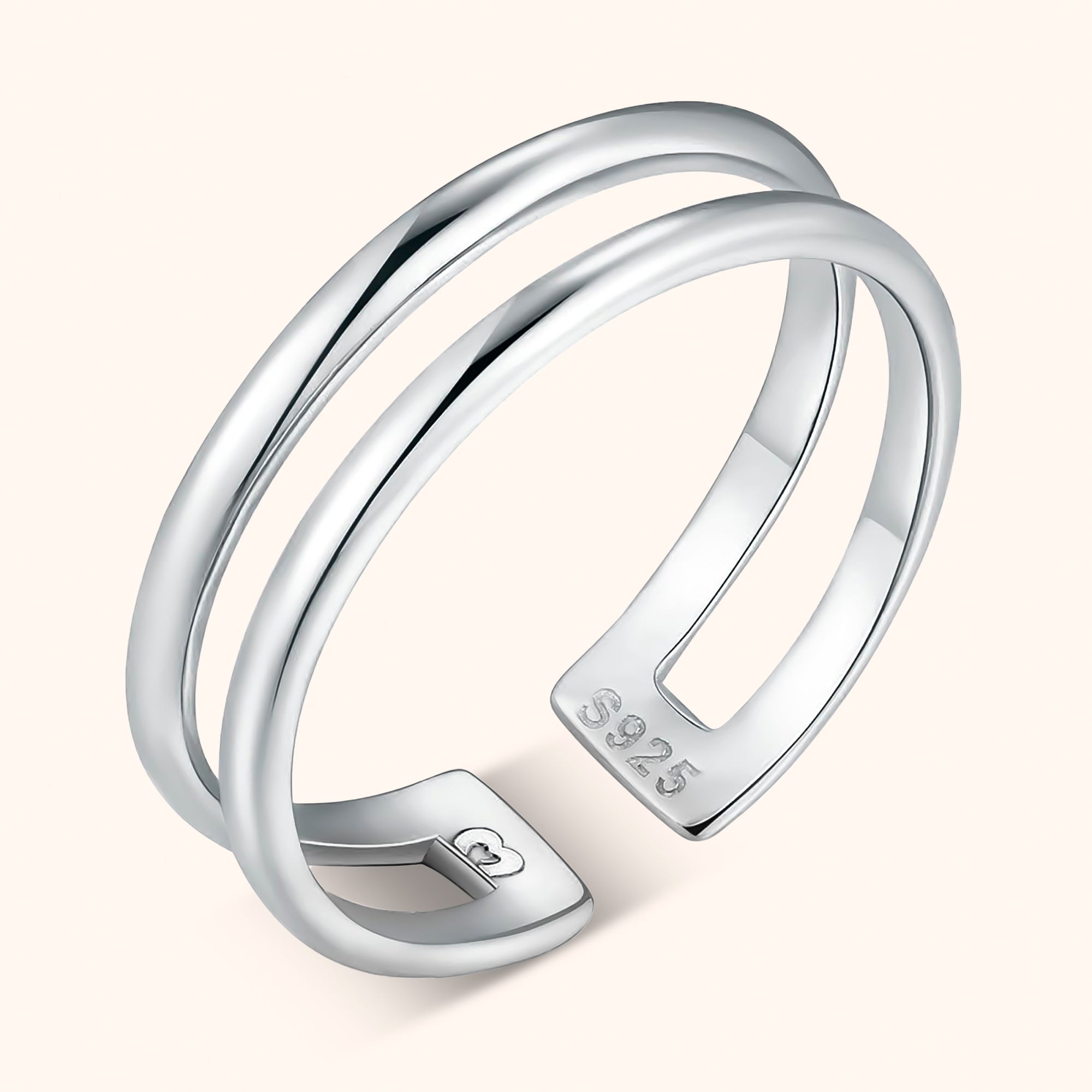 Amaya - Bague double ouverte au style moderne et raffiné