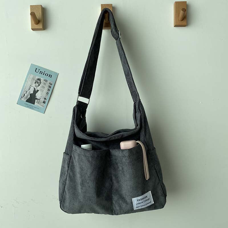 StyleLoom - Sac Bandoulière Velours Côtelé Luxe