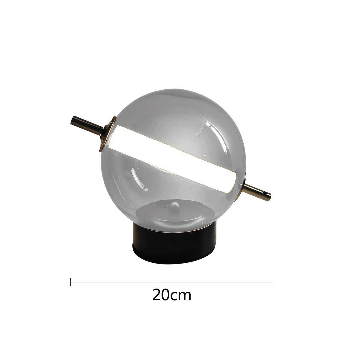 RadiantRevival - Retro Glass Table Lamp with Warm Glow