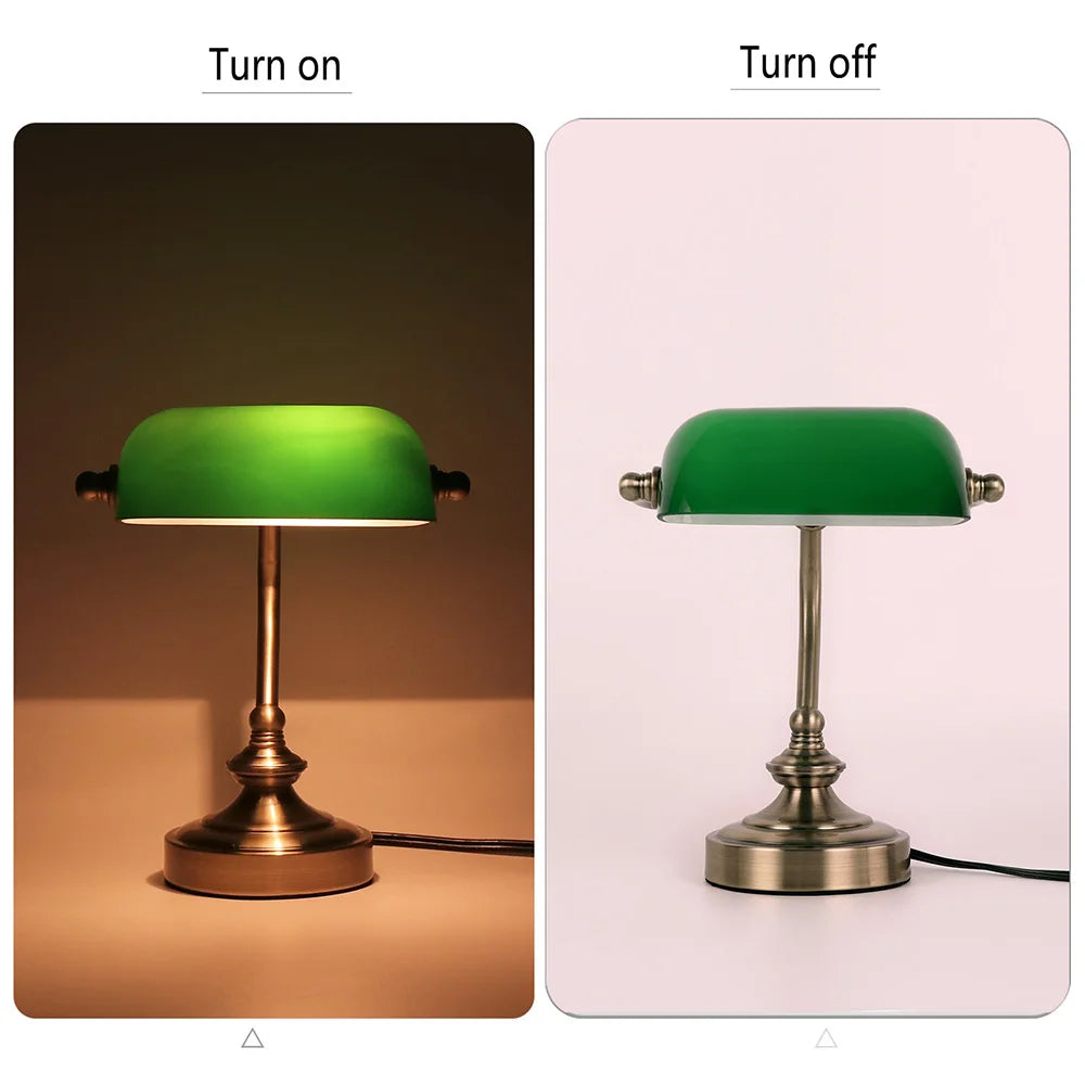 NostalGlow - Mini Retro Desk Lamp with Elegant Design