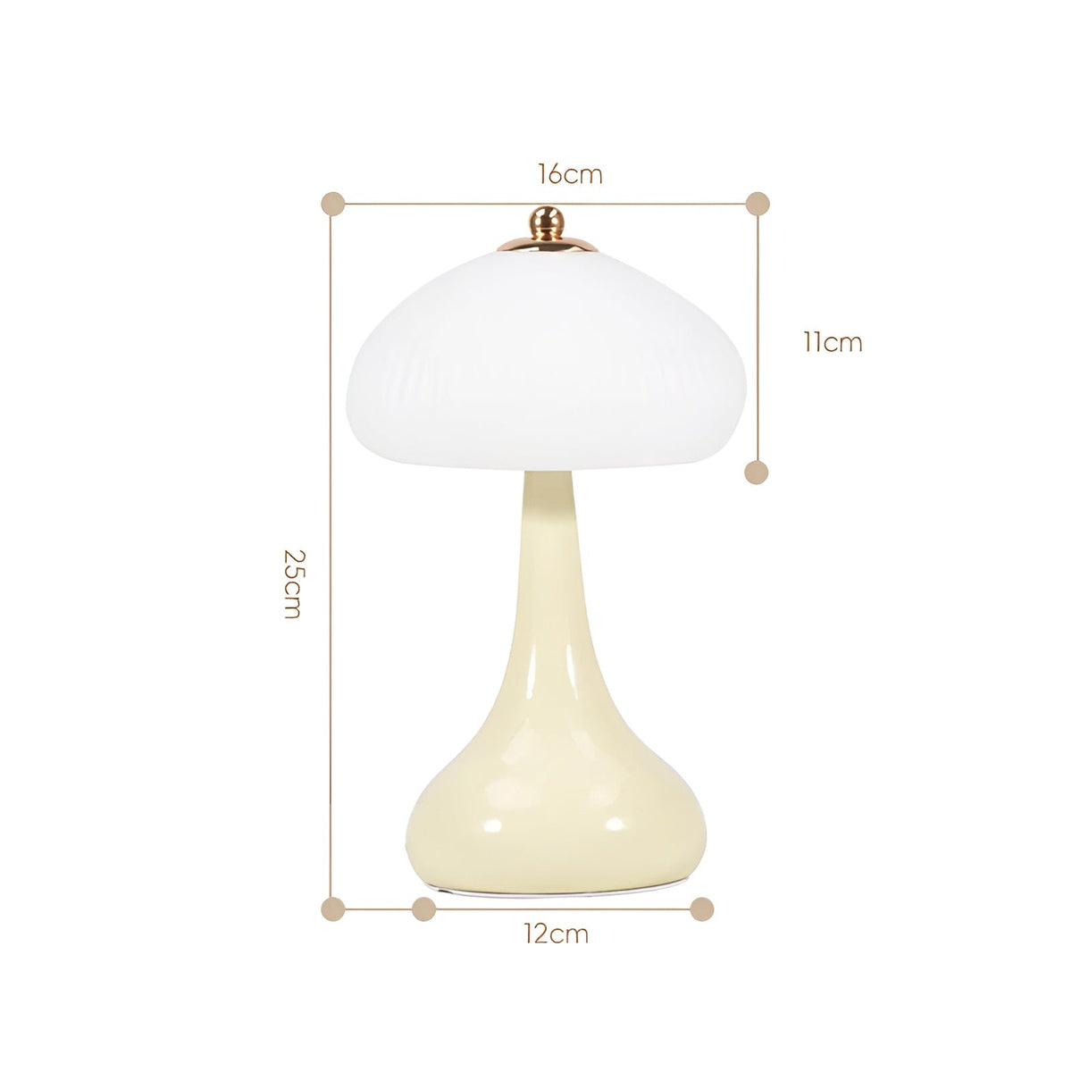 Eleganza - Dimmable LED Mushroom Table Lamp