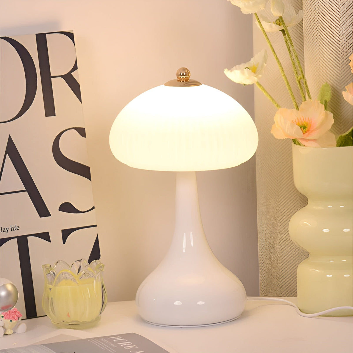 Eleganza - Dimmable LED Mushroom Table Lamp