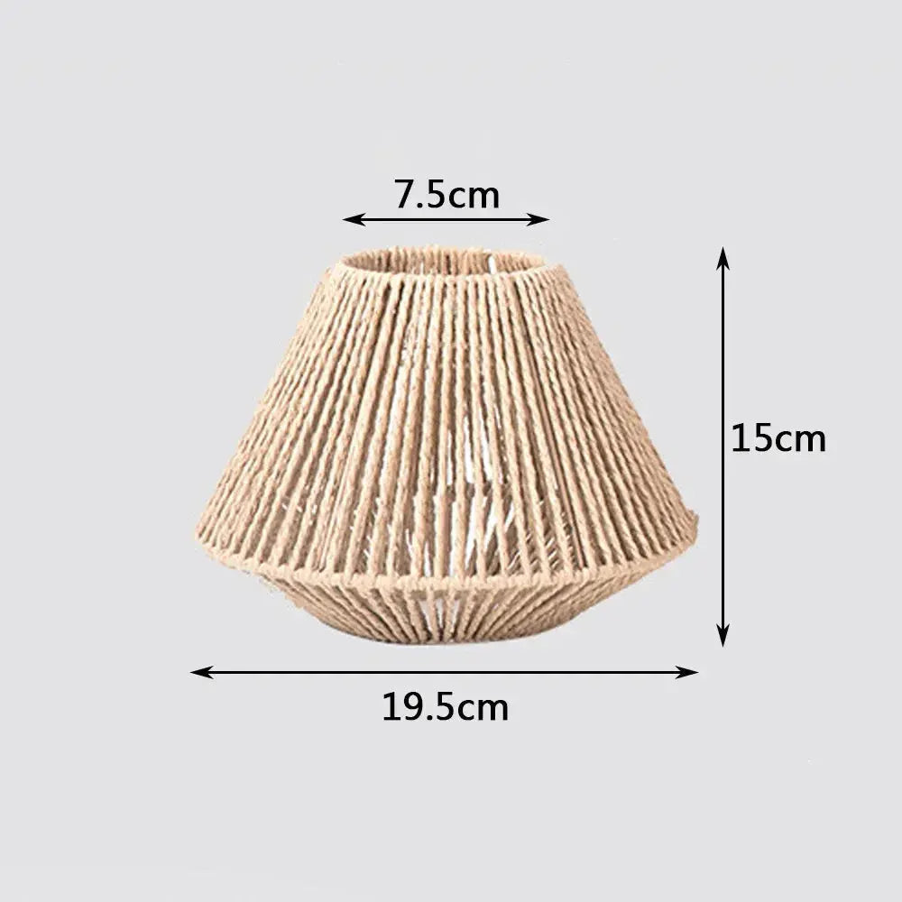 RusticRays - Woven Rattan Pendant Light with Geometric Design