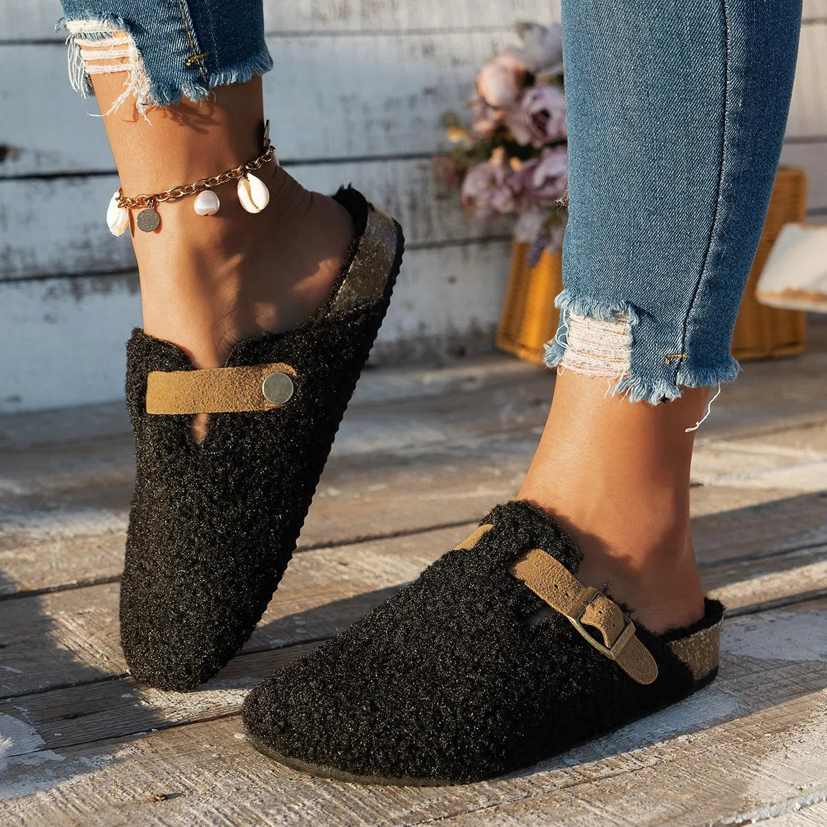 ConfortLuxe - Sheepskin Wool Slippers for Winter