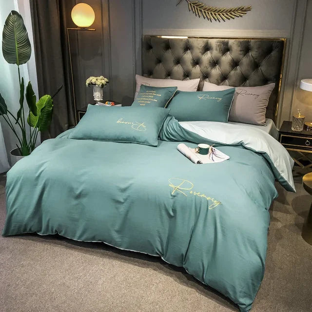 EmbroiLux Bedding - Elegant Embroidered Duvet Cover