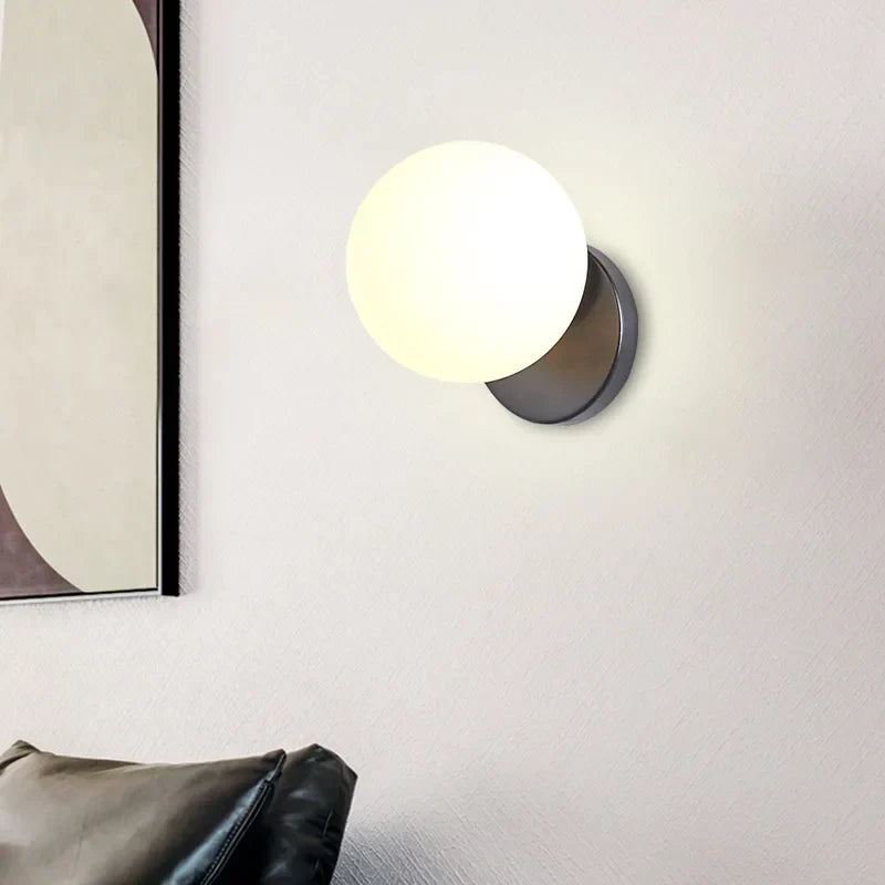 GleamGold - Elegant Gold Glass Wall Sconce