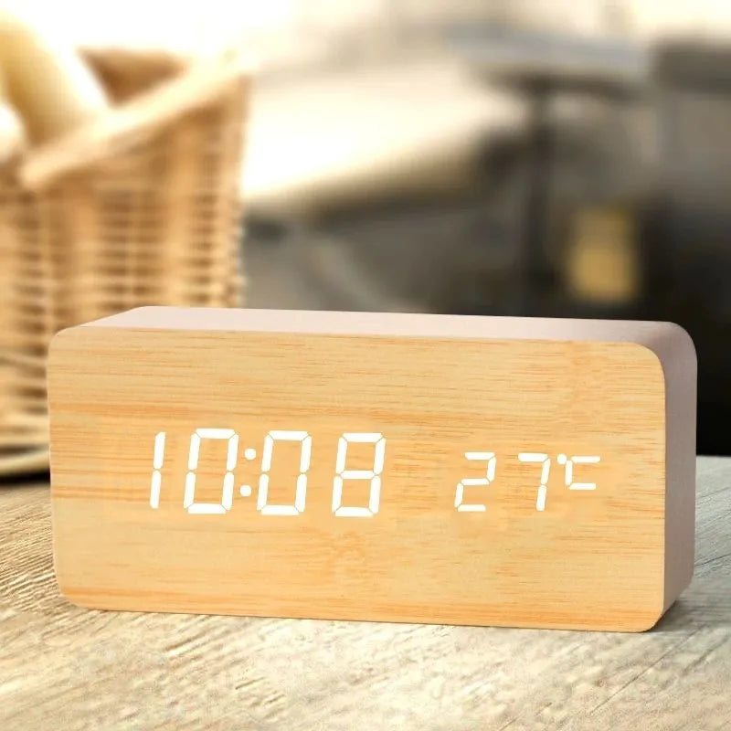 WoodTime - Natural Wood Digital Clock