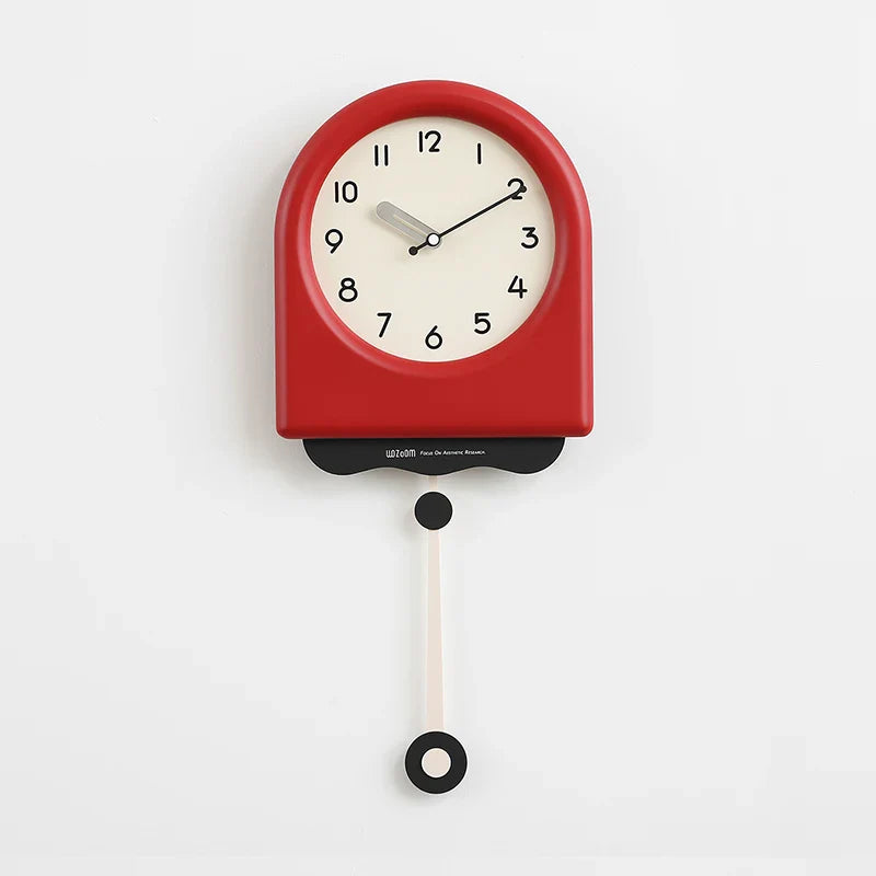 CremePendulum Clock - Horloge murale a pendule au design coreen moderne