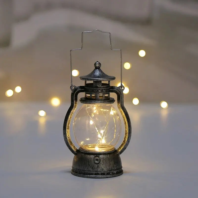 Nostalgic Glow Lantern - Lanterne LED Vintage pour l'Intérieur et l'Extérieur