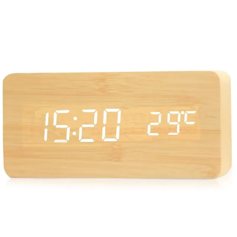 WoodTime - Natural Wood Digital Clock