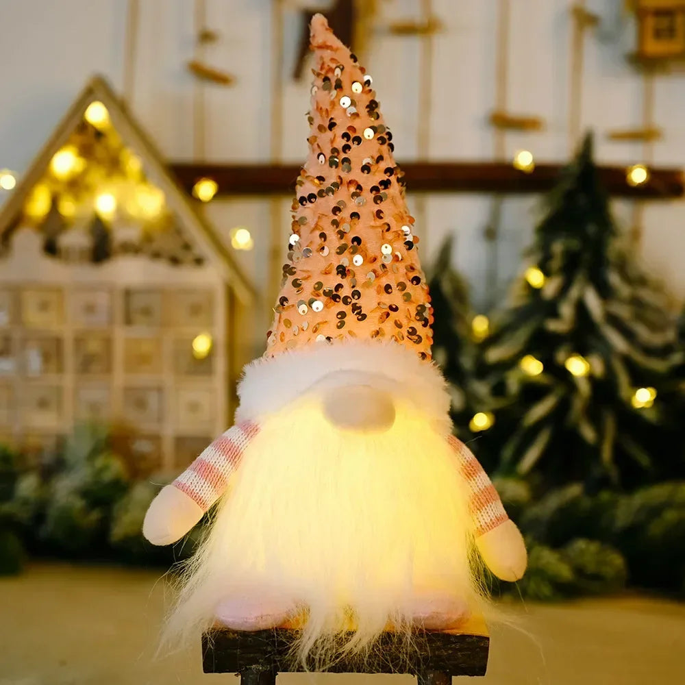 NoelGnome - Knitted Light-Up Christmas Gnome for Festive Decor
