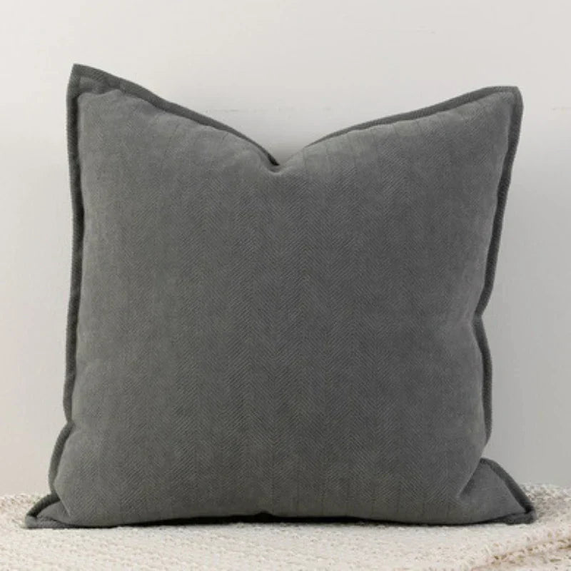 DuneWeave - Solid Color Chenille Cushion Cover for a Warm Interior
