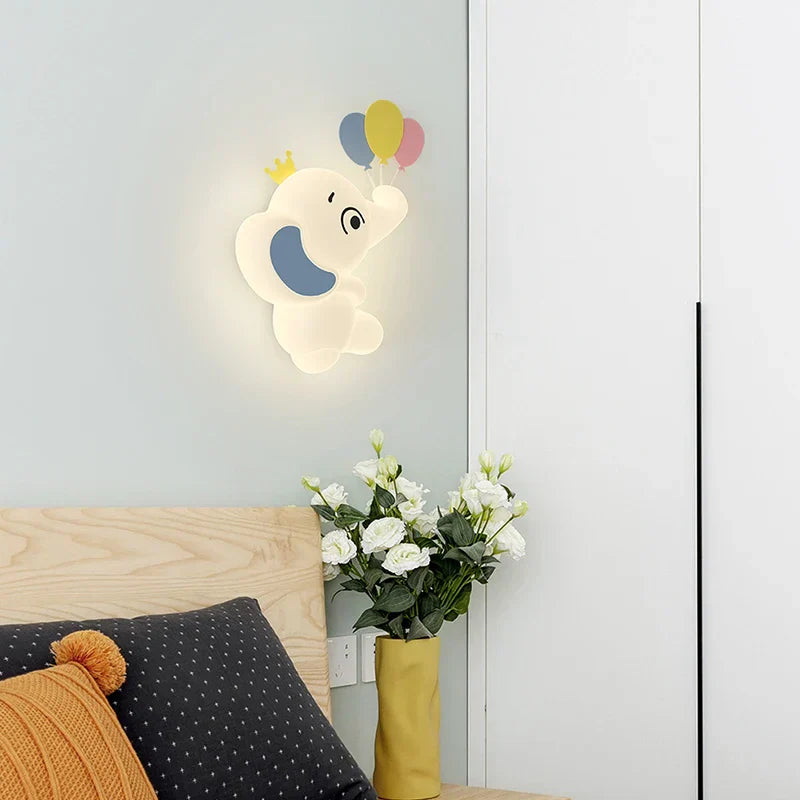 SavanneKids - Elephant Wall Lamp for Kids Bedroom
