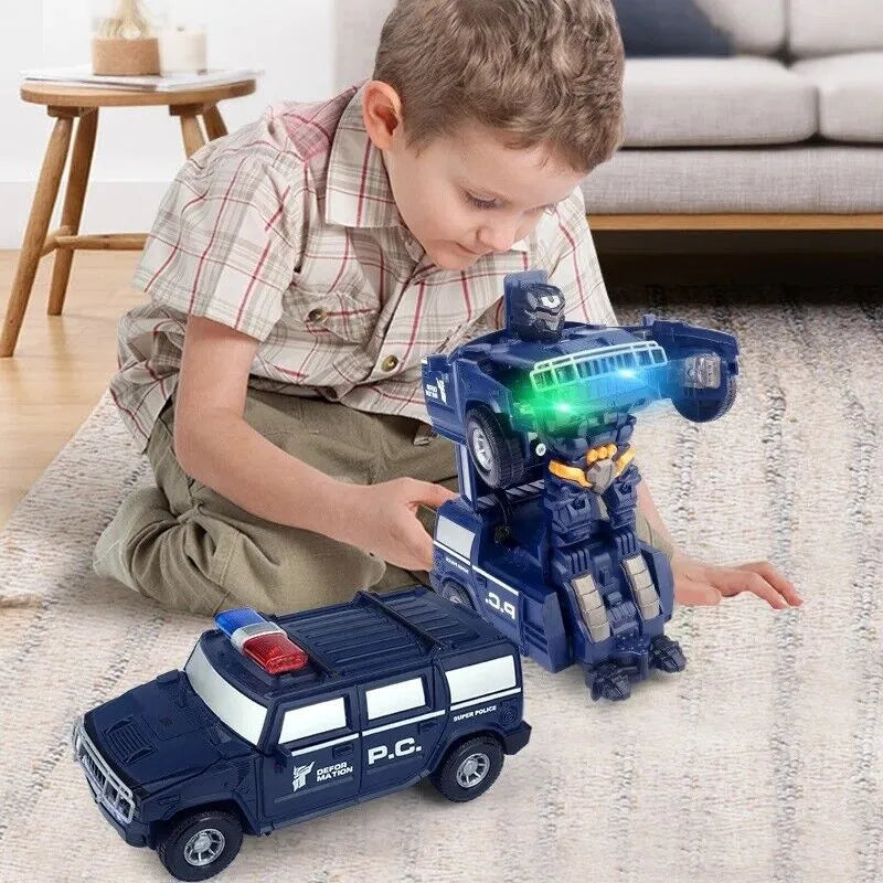 RoboPolice - Voiture Télécommandée Transformable Robot