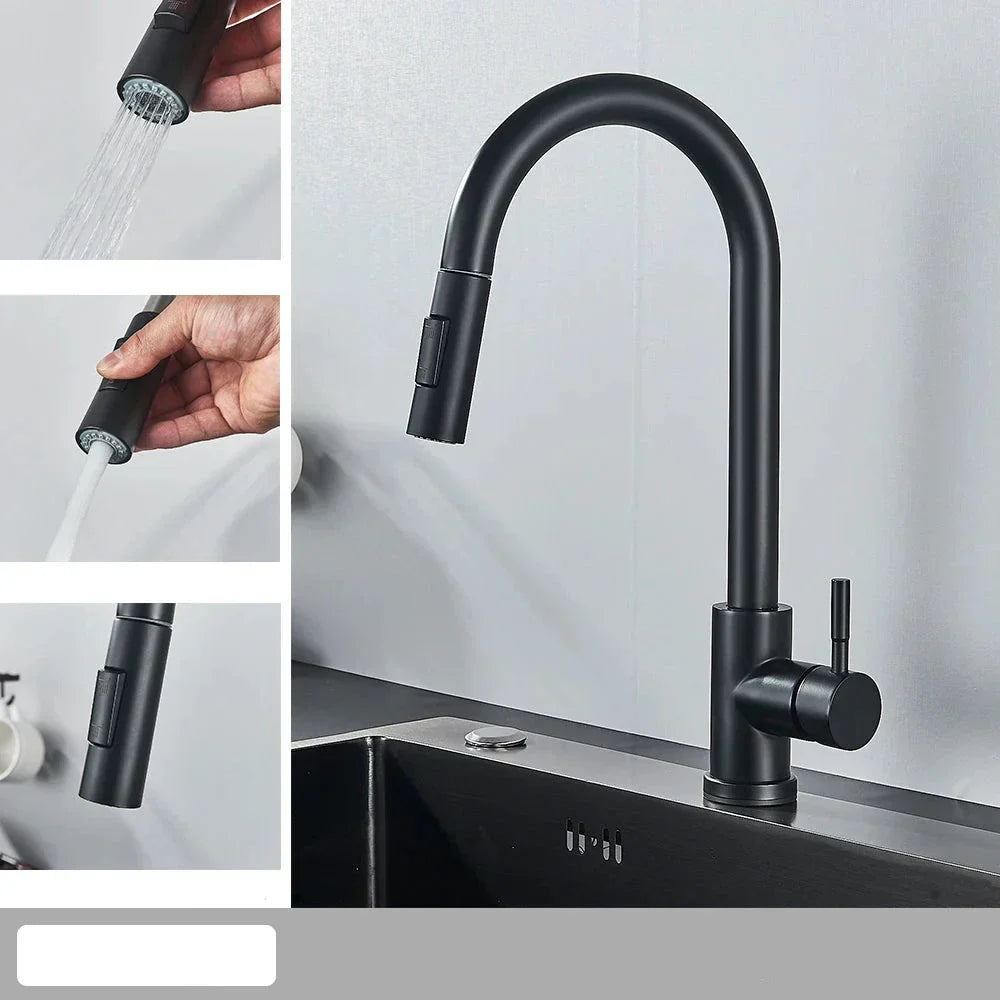 FlexStream - Kitchen Faucet with Flexible Spout and Retractable Sprayer