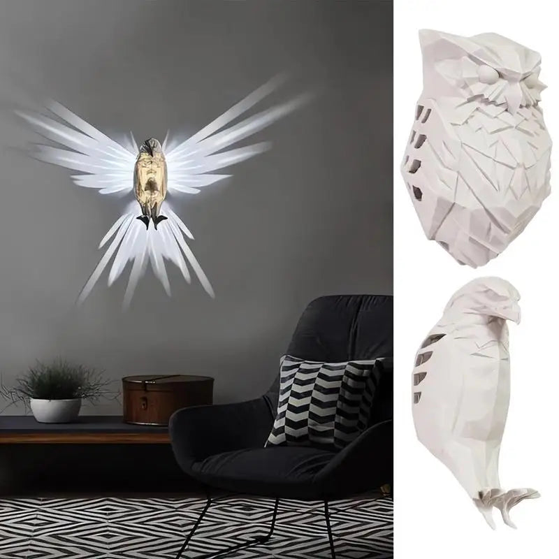 OwlLight - Applique Murale Hibou 3D pour Chambre