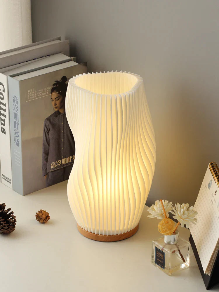 Frenchlight Lamp - Pleated Cream Table Lamp for a Refined Ambiance
