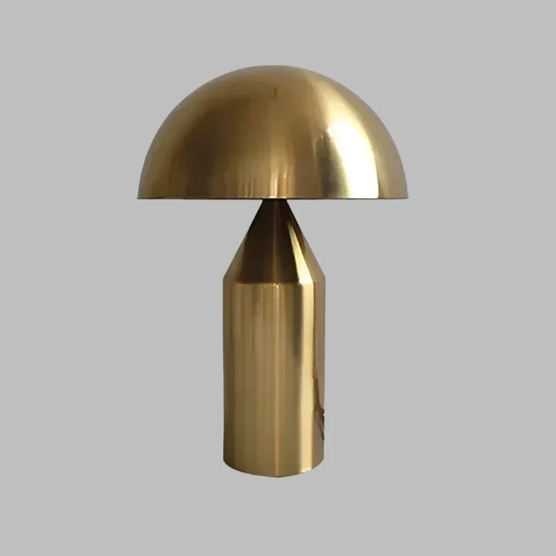 SleekMushroom - Minimalist Scandinavian Gold Table Lamp