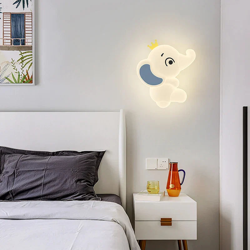 SavanneKids - Elephant Wall Lamp for Kids Bedroom
