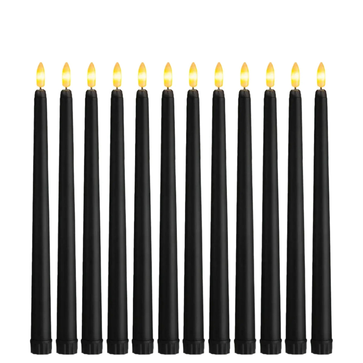 Shadowglow - Elegant Black LED Candles for a Magical Ambience
