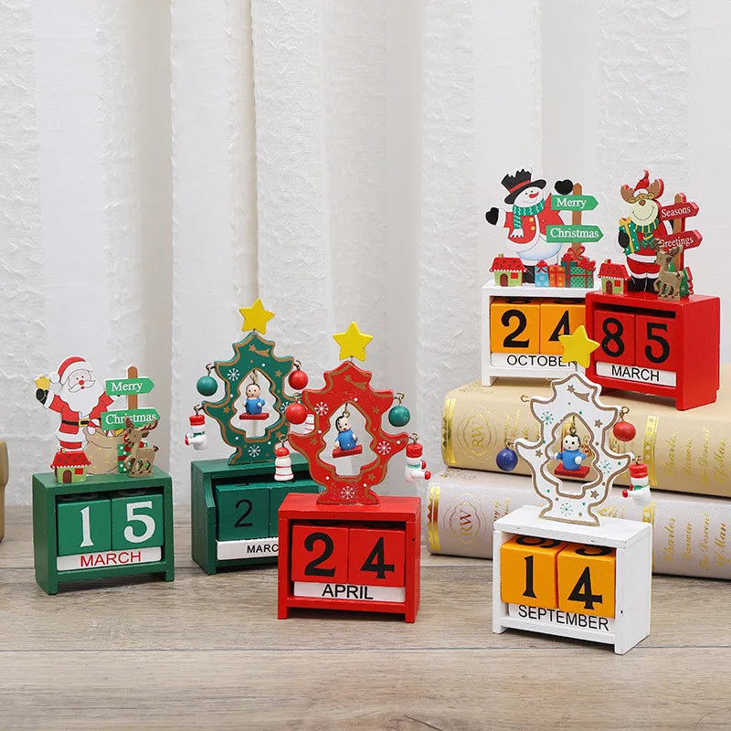 JoyfulCountdown Tree - Wooden Christmas Tree with Advent Calendar
