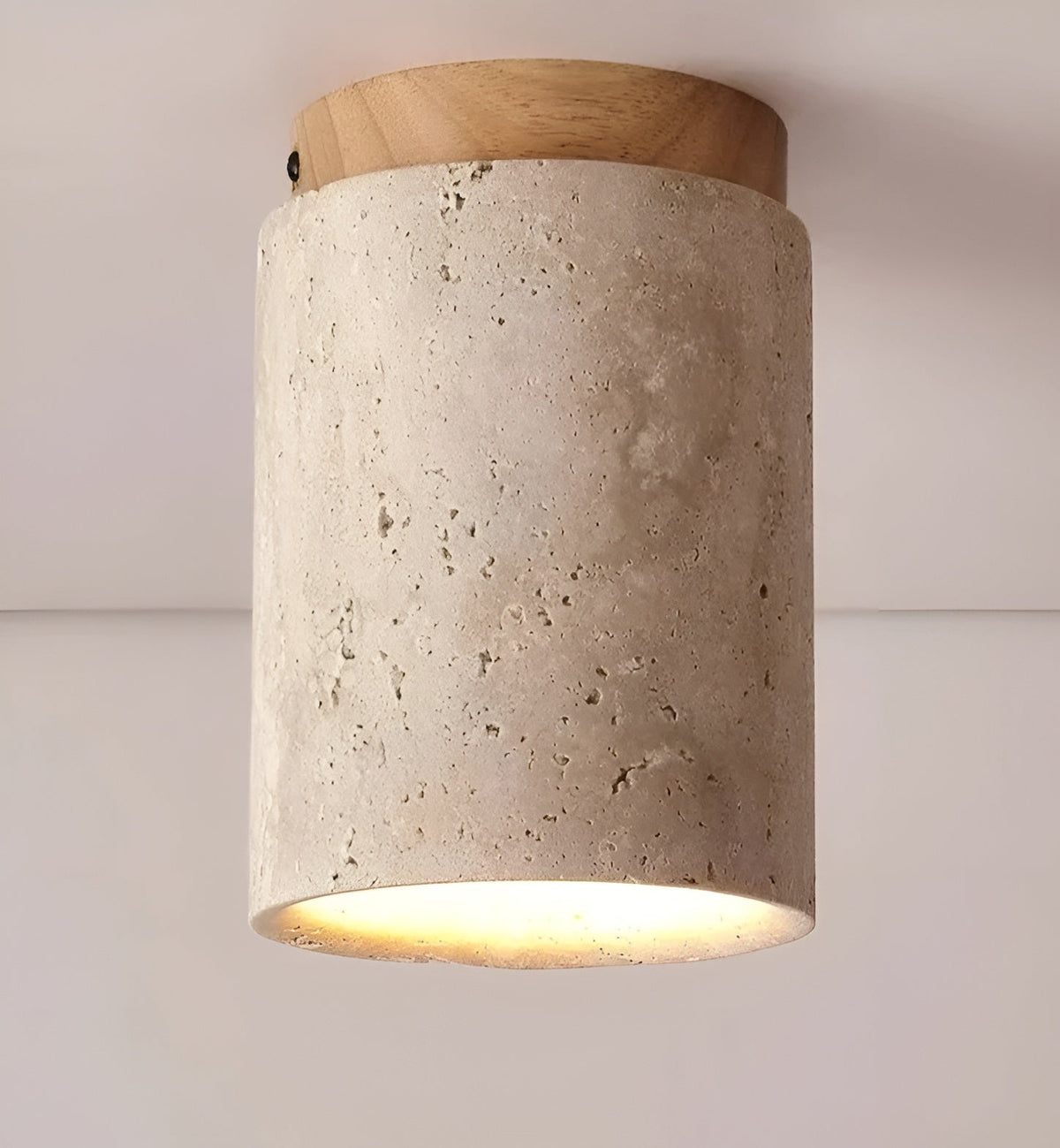 ZenElegance - Wabi Sabi Natural Travertine LED Ceiling Light