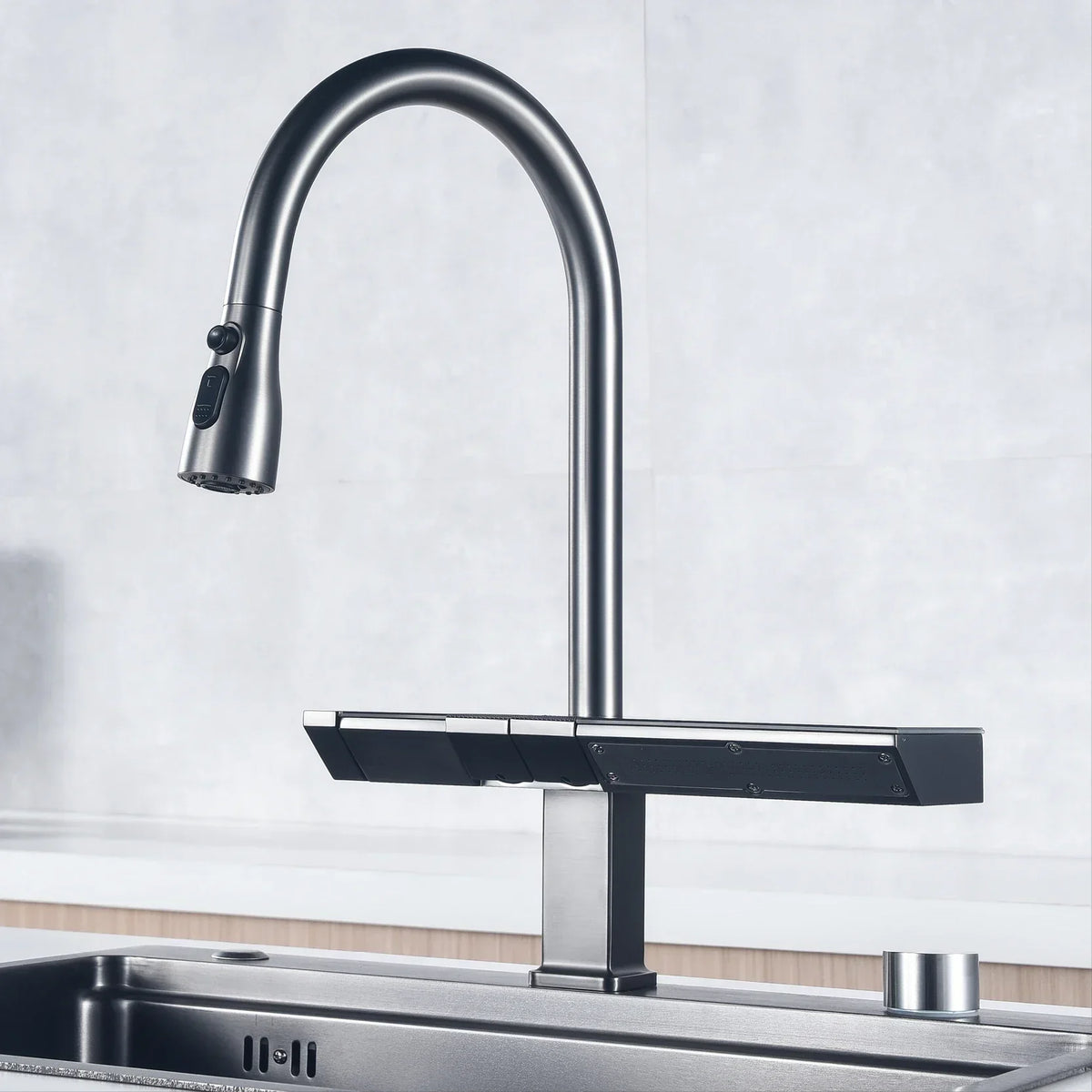LuxChrome - Digital Kitchen Faucet with Pull-Out Sprayer