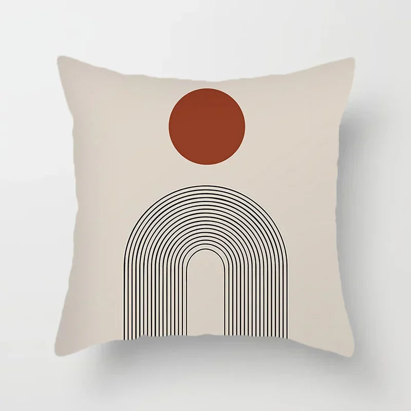 Aurum Cushion Cover - Black and White Abstract Print Decorative Cover