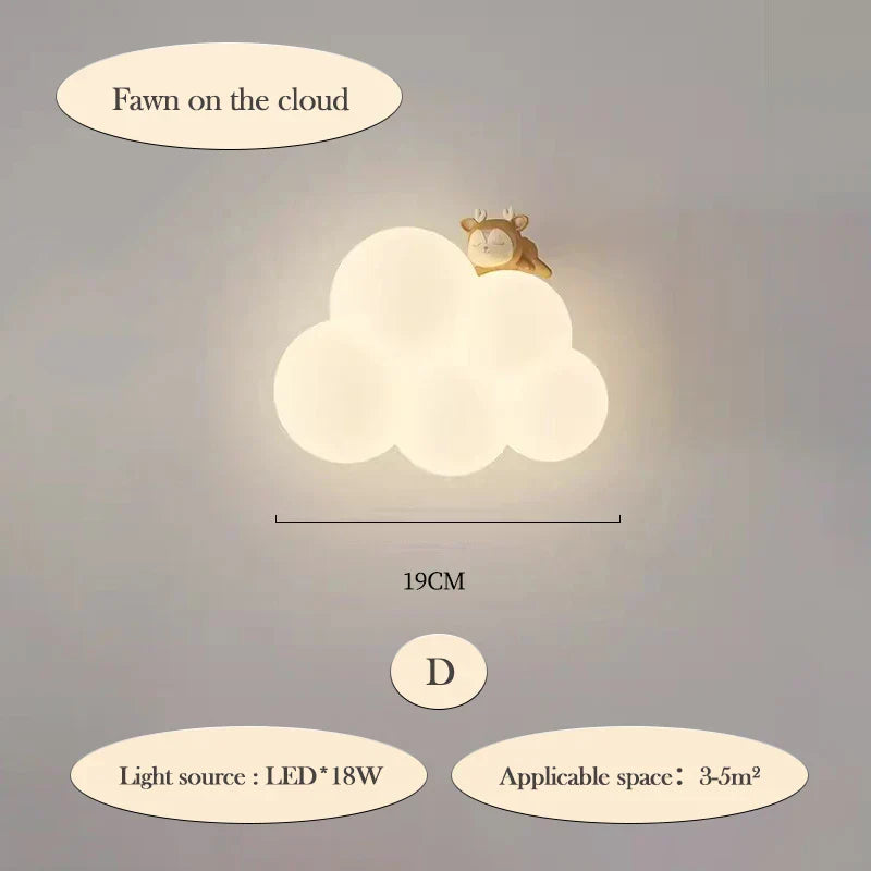 CloudLight - Modern LED Wall Lamp for Kids Bedroom
