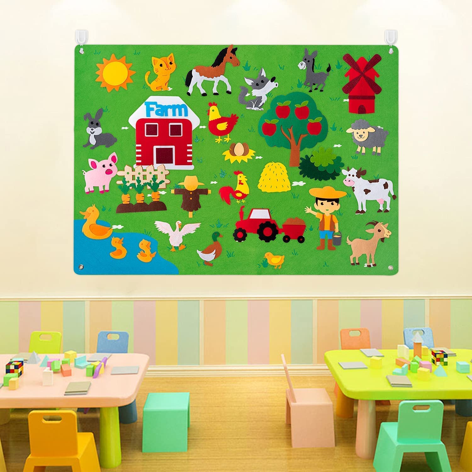 FeltPlay - Tableau Feutrine Créatif pour Tout-Petits