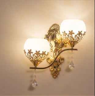 Saphira - Golden K9 Crystal LED Wall Sconce