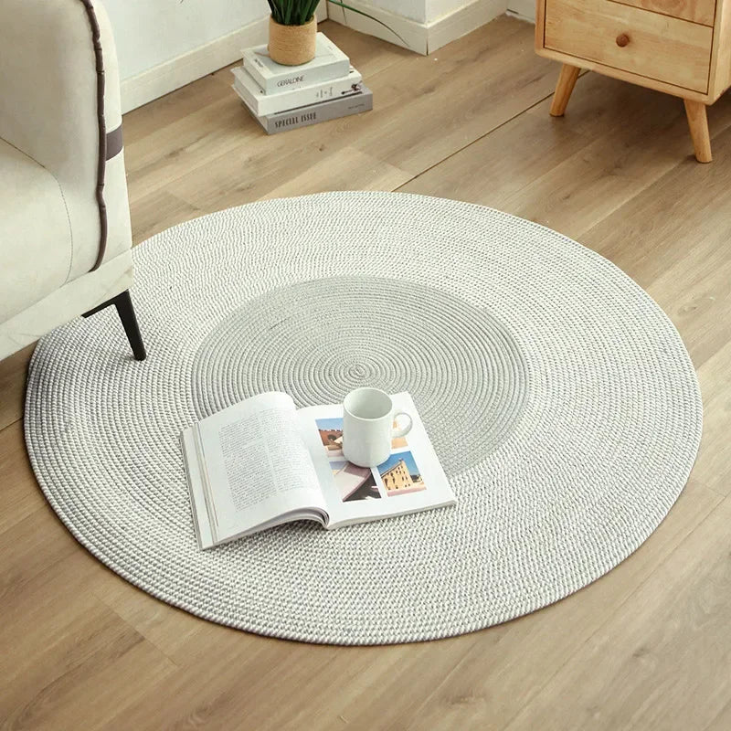 WeaveNest - Handwoven Round Jute Rug for Your Interior