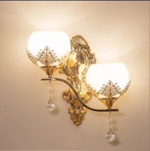 Saphira - Golden K9 Crystal LED Wall Sconce