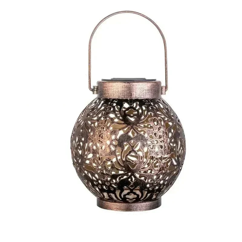 Orion Solar Lantern - Wrought Iron LED Garden Lantern