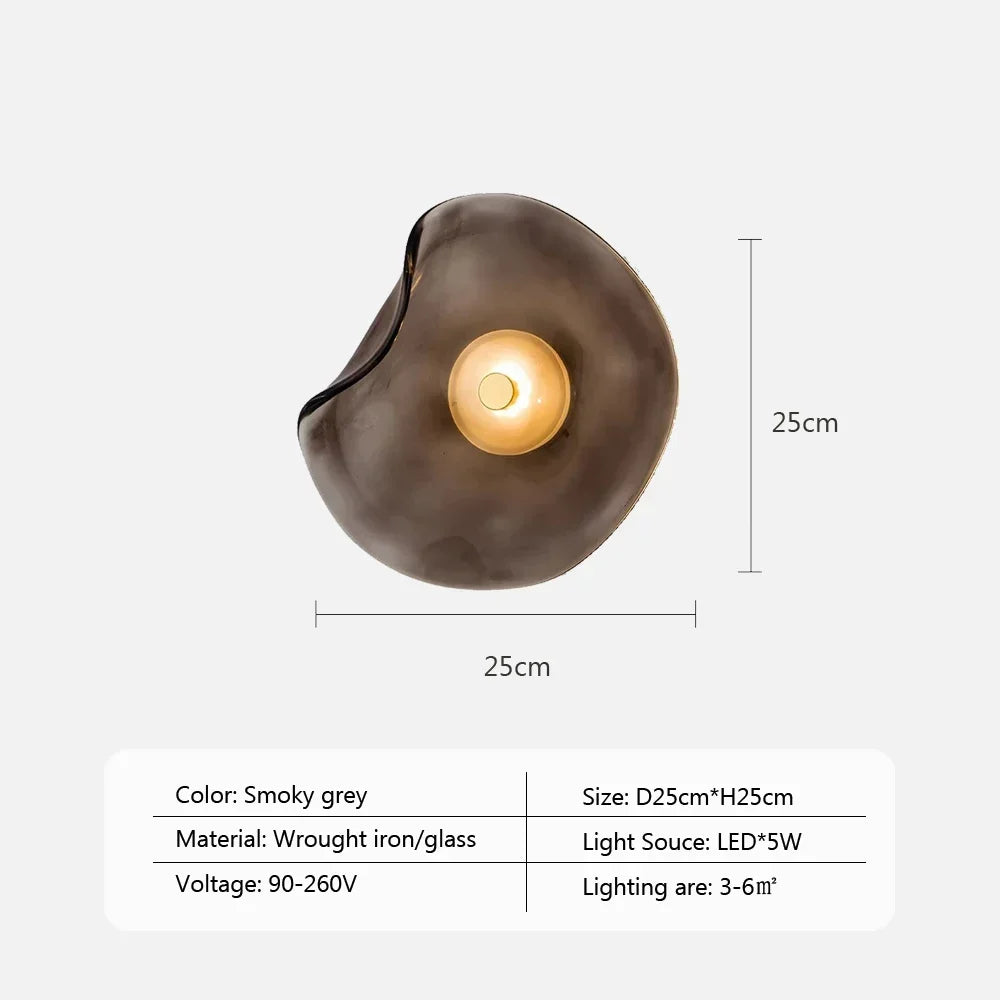 GlasLume - Modern Glass LED Wall Sconce for Bedroom