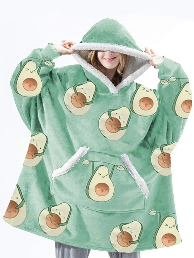 CozyNest FleeceWrap - Oversized Hooded Fleece Blanket