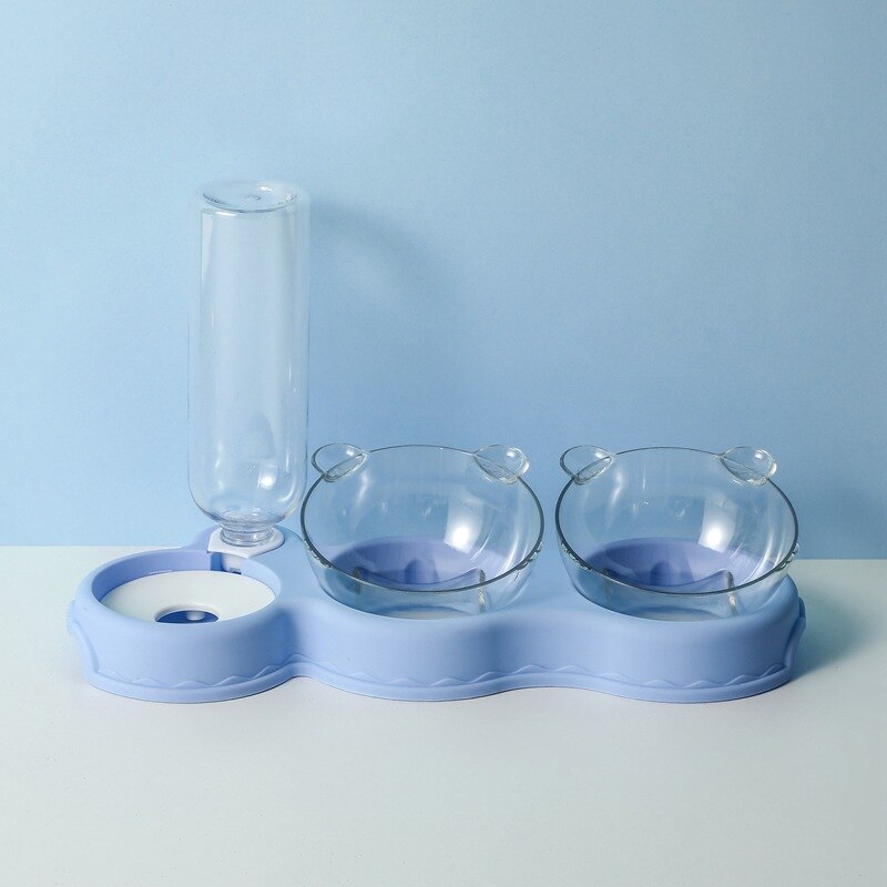 KarlFeast - Stylish 3-in-1 Cat Feeding Bowl